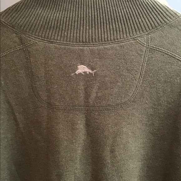 NWOT TOMMY BAHAMA ZIP UP SWEATER LIGHT OLIVE GREEN - Picture 3 of 9